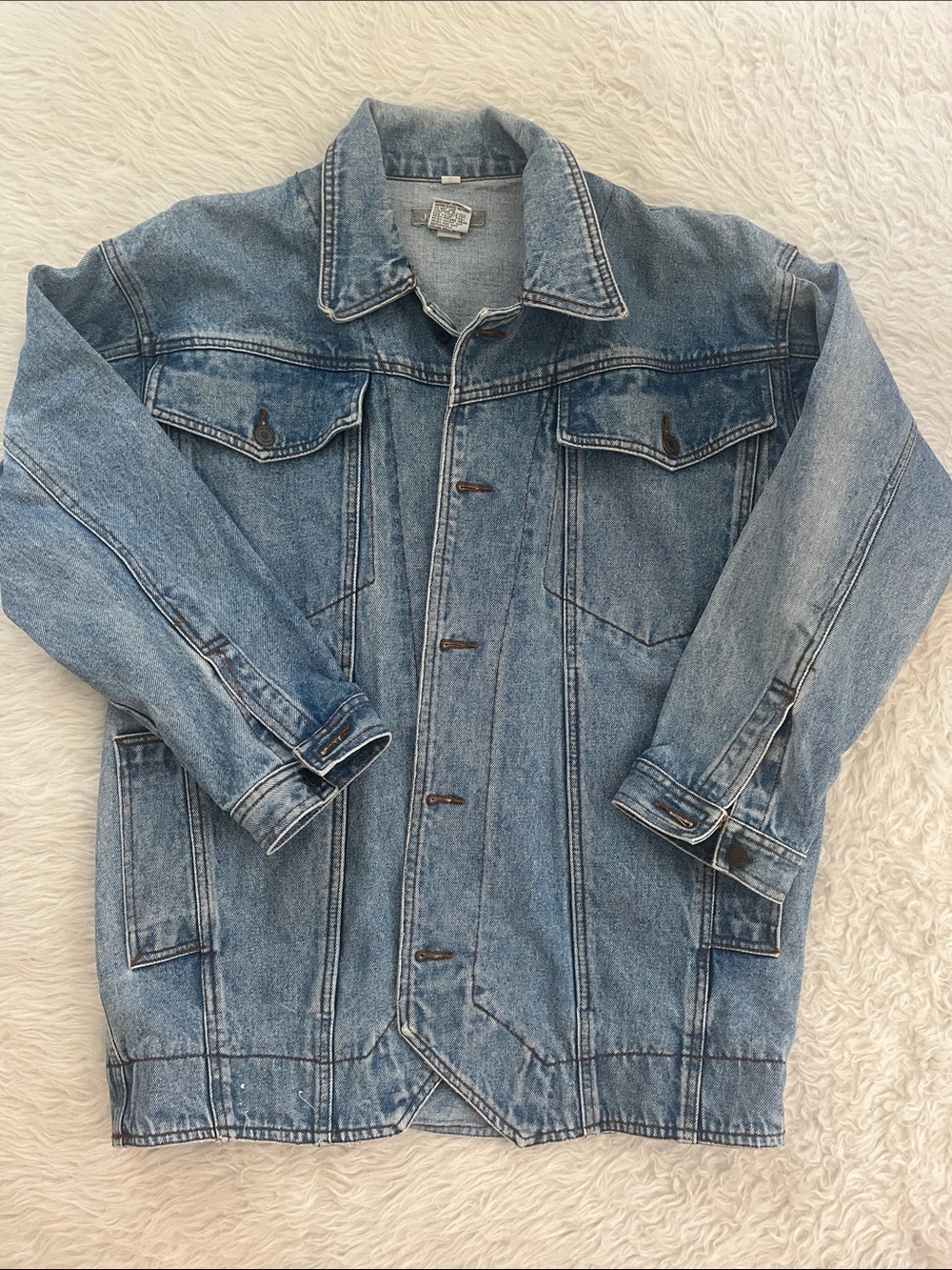 Vintage 1980’s Jordache Light Blue Denim Jean Jacket Made in Hong Kong